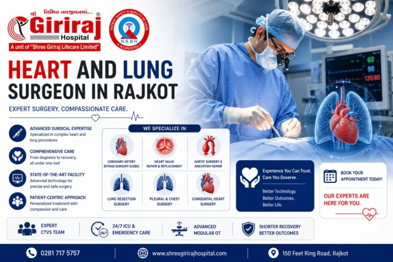 Heart and Lung Surgeon in Rajkot: A Complete Guide to Cardiothoracic Care at Giriraj Hospital