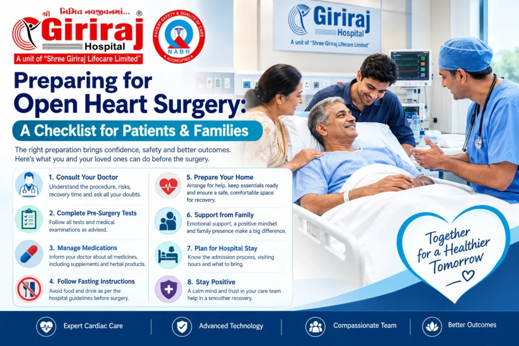 preparing for open heart surgery